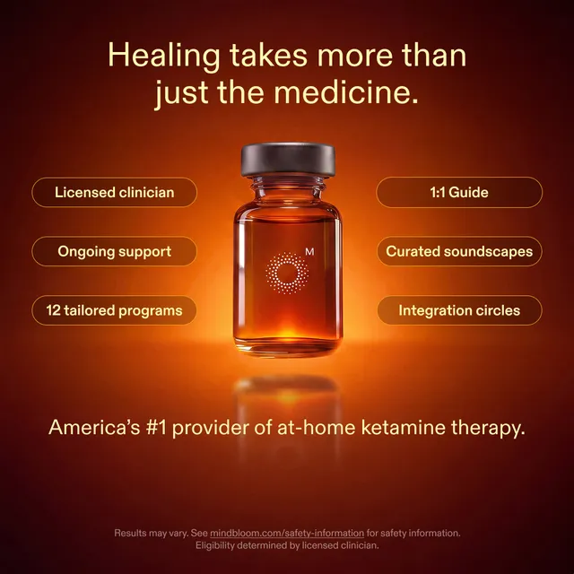 A glowing amber vial: healing takes more than just the medicine