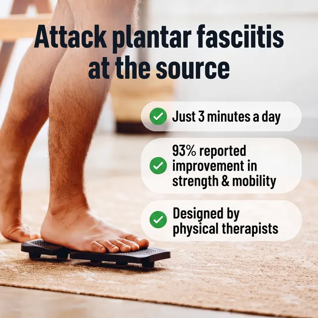 Attack plantar fasciitis at the source: just 3 minutes a day, designed by physical therapists